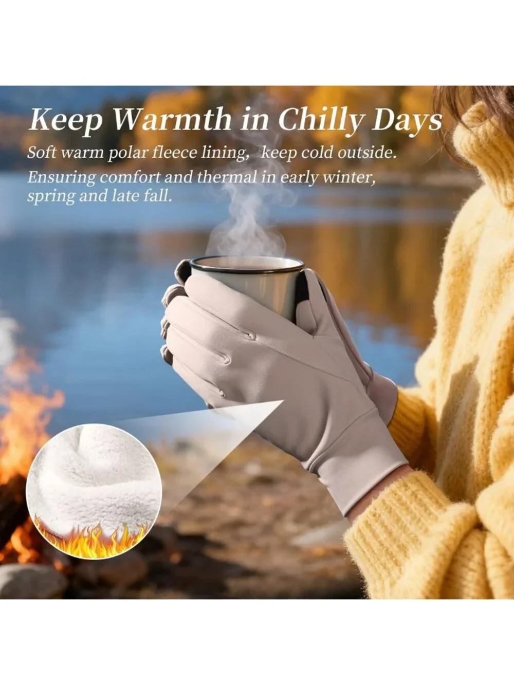 Warm Touchscreen Winter Gloves for Women | Soft Fleece, Water-Resistant